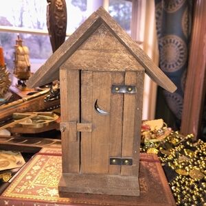 Vintage Wooden Outhouse Funny Decor